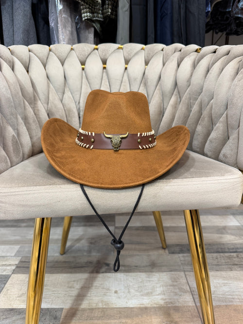 Cappello western camel