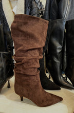 Stivale scamosciato Amina marrone