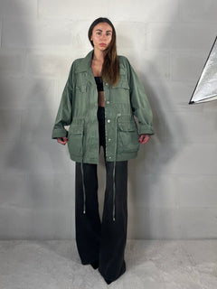 Giacca Sahariana over con coulisse