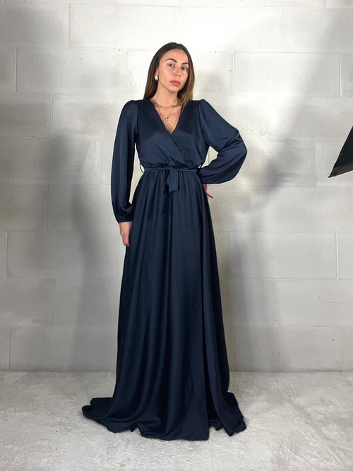 Maxi abito da cerimonia Flaminia blu notte
