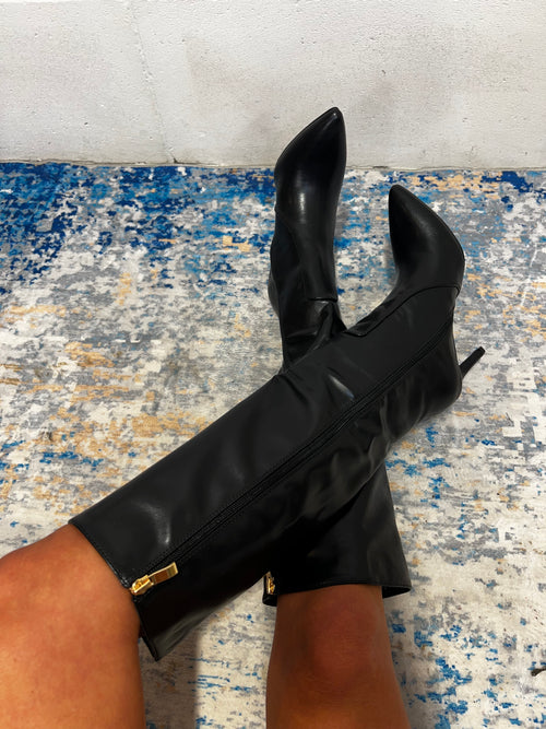 Stivale Fendy in ecopelle nero