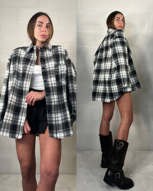 Camicione imbottito interno caldo effetto Teddy nero