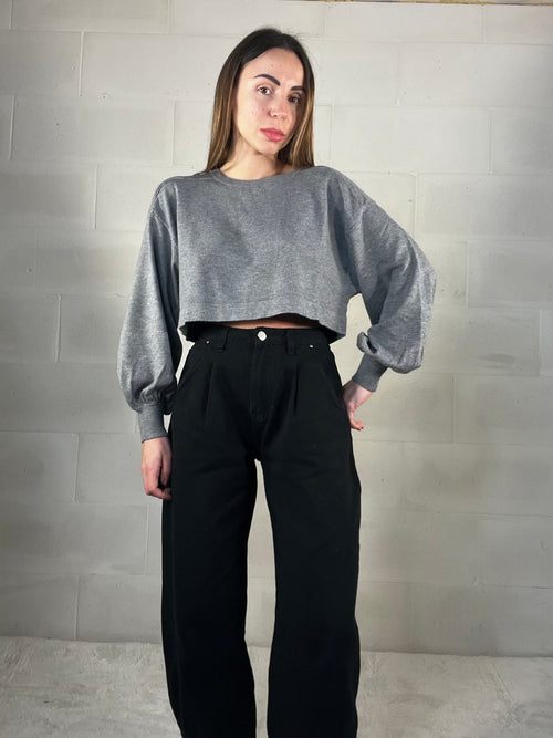 Pull crop viscosa grigio