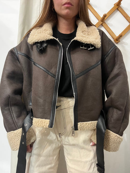 Montone oversize marrone Amsterdam