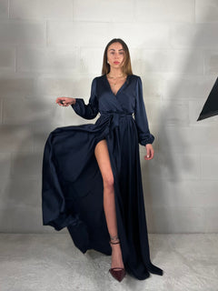 Maxi abito da cerimonia Flaminia blu notte