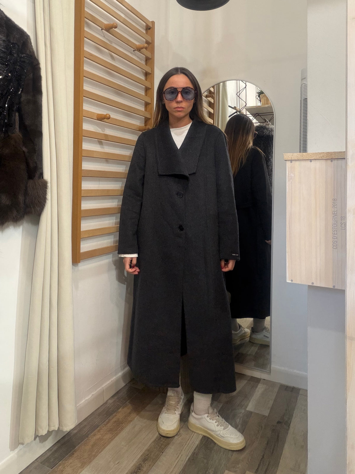 Cappotto in 70% lana Hand made nero