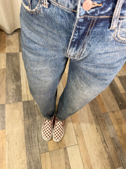 Denim boy-friend vintage wash