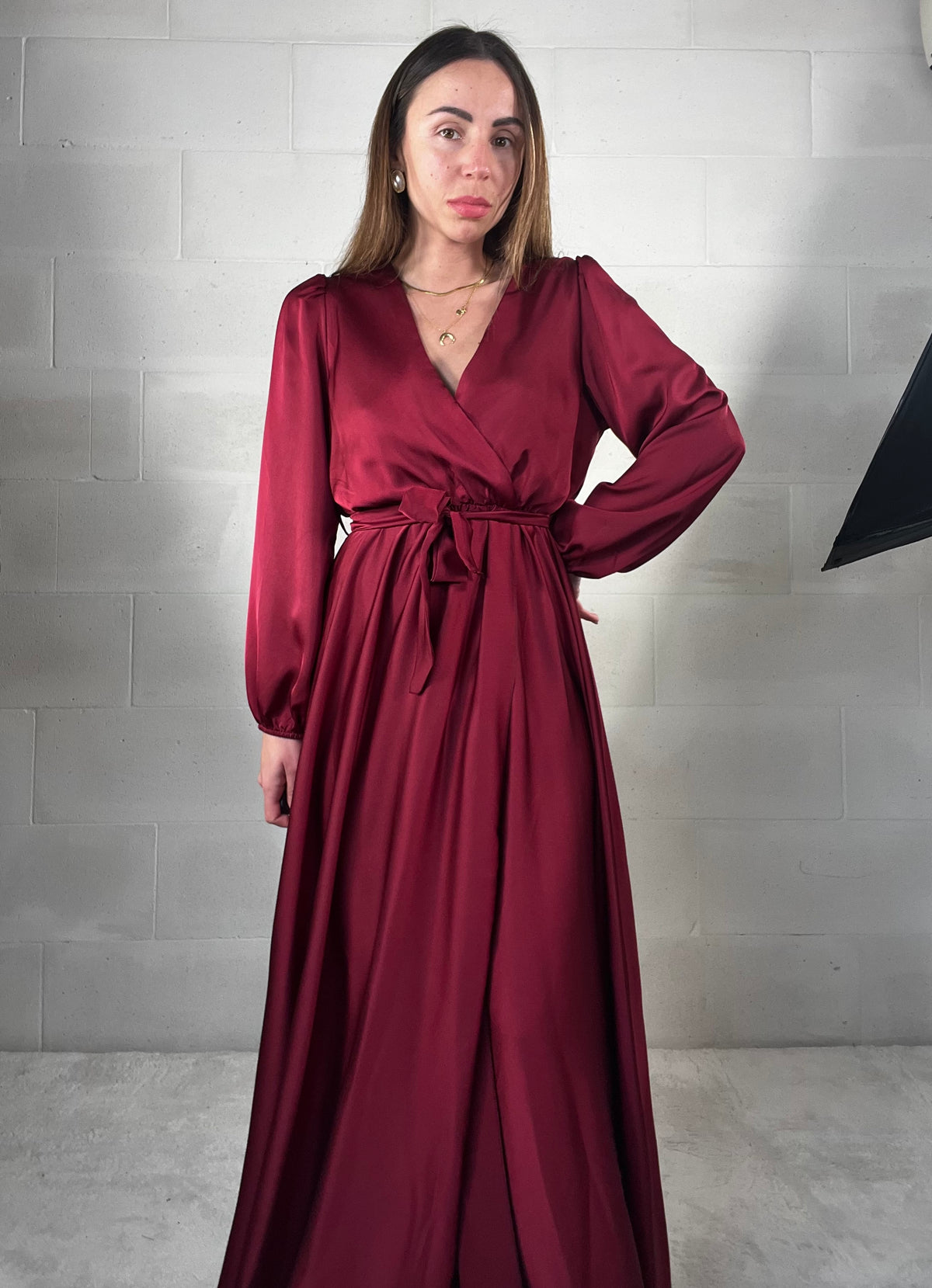 Maxi abito da cerimonia Flaminia bordeaux