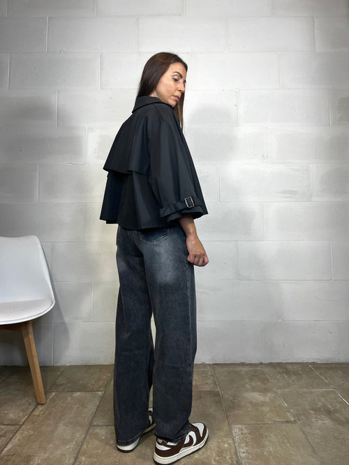 Trench svasato nero