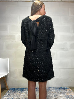 Abito ampio paillettes e frangette Unique