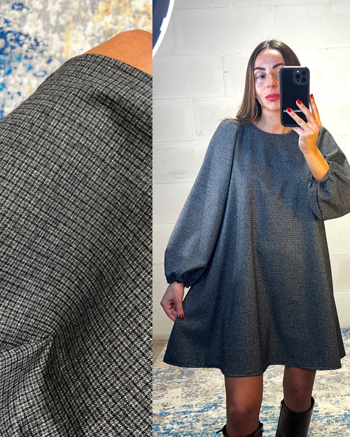 Abito ampio tartan ultra fitto