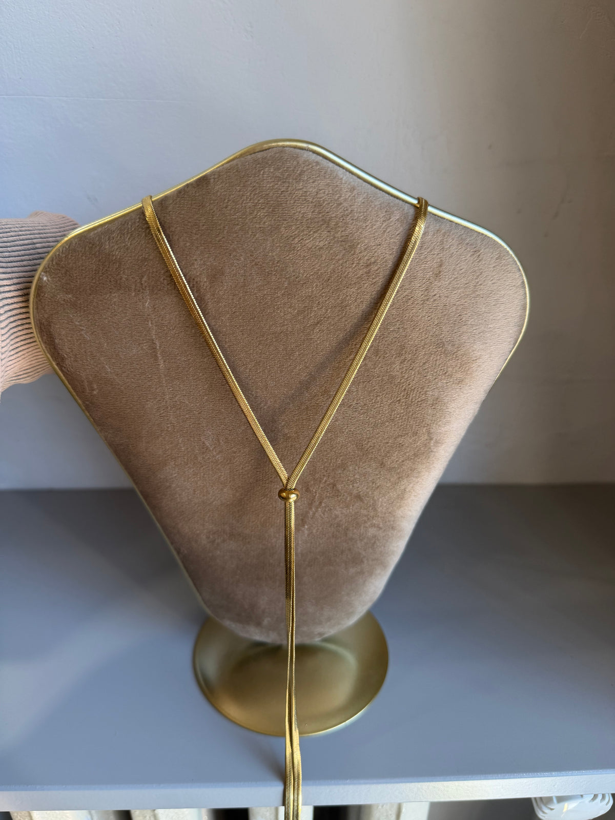 Collana con cursore scorrevole dorata