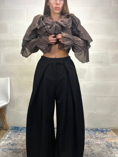 Pantalone maxi pence nero