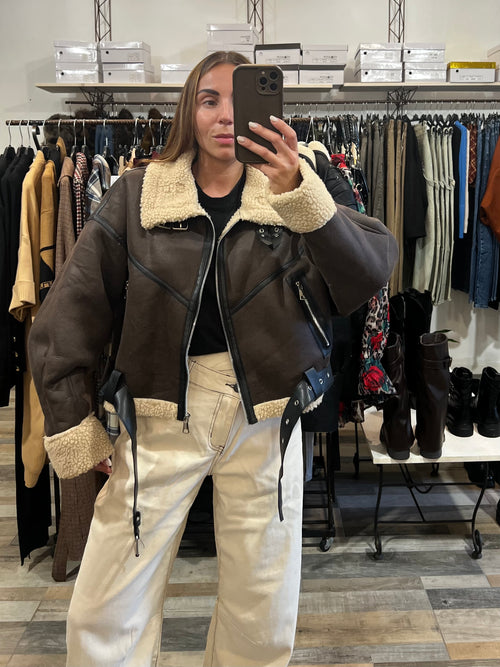 Montone oversize marrone Amsterdam