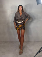 Pareo corto Mexico marrone