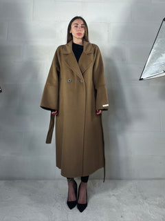 Cappotto over top quality HAND MADE 48% lana cammello