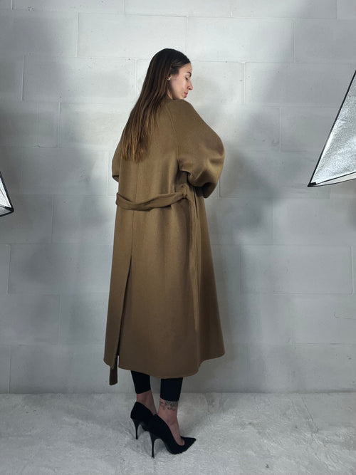 Cappotto over top quality HAND MADE 48% lana cammello