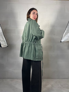 Giacca Sahariana over con coulisse