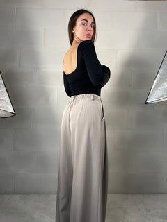 Body scollo fronte/retro nero Corinne