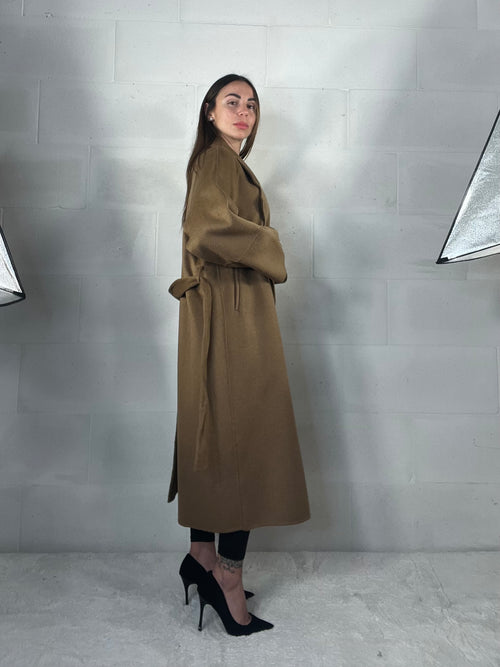 Cappotto over top quality HAND MADE 48% lana cammello