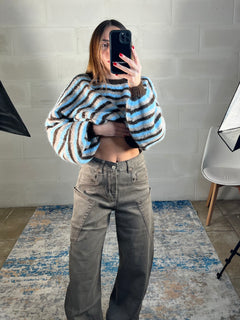 Denim baggy tasconi marrone