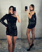 Dress monospalla paillettes