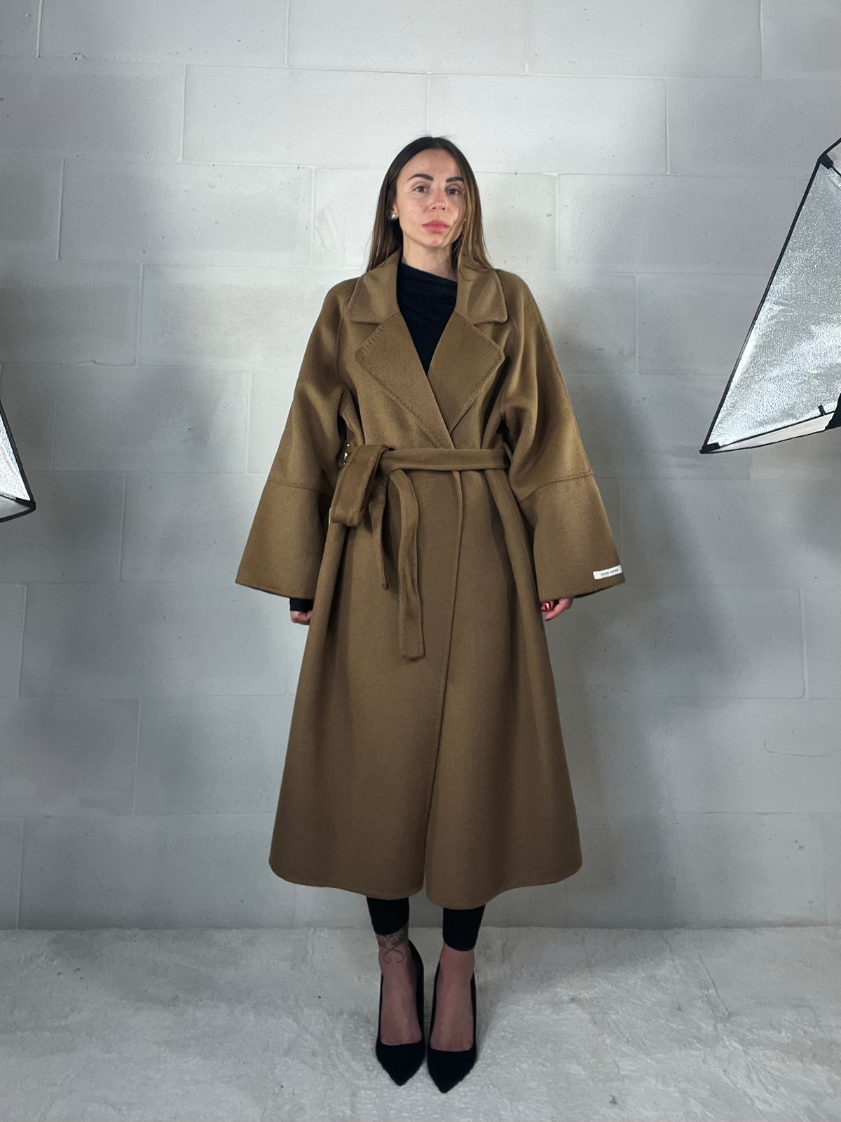 Cappotto over top quality HAND MADE 48% lana cammello