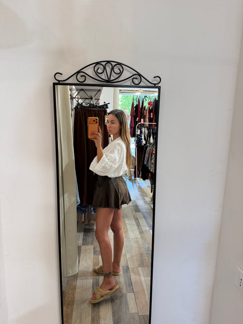 Short Butterfly marrone