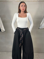 Body scollo quadrato Atena bianco