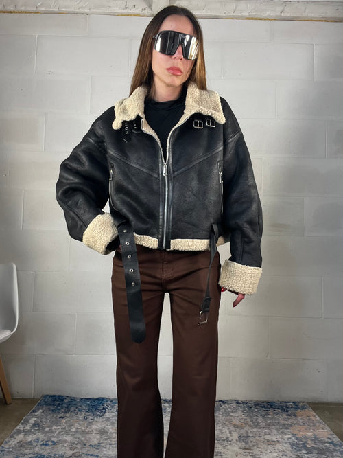 Montone oversize nero Amsterdam