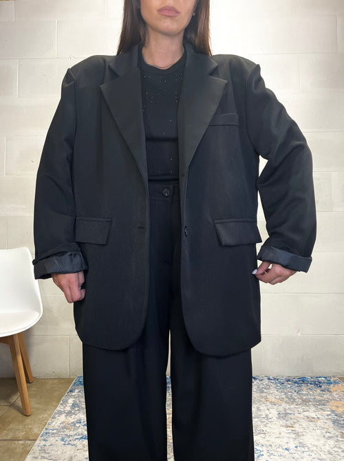 Blazer over taglio maschile