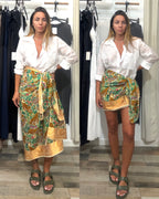 Pareo o maxi foulard in 100% cotone leopardi