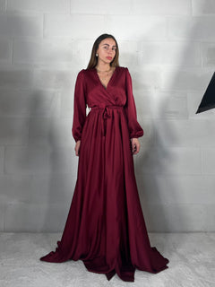 Maxi abito da cerimonia Flaminia bordeaux