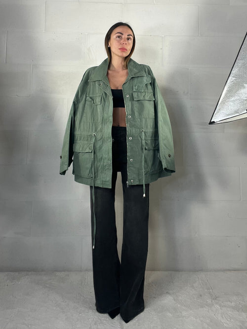 Giacca Sahariana over con coulisse