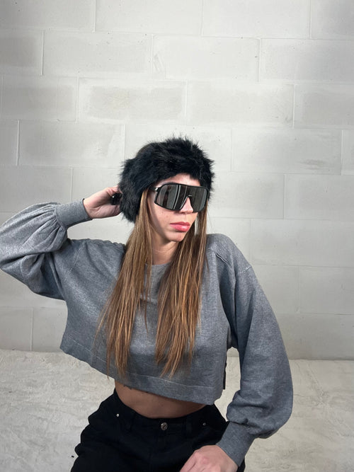 Fascia elastica in ecopelliccia nera