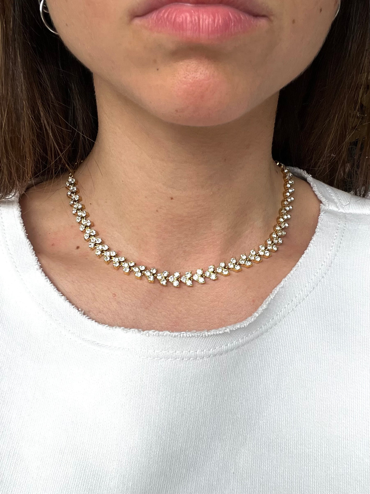 Collana Best Crystal a base dorata