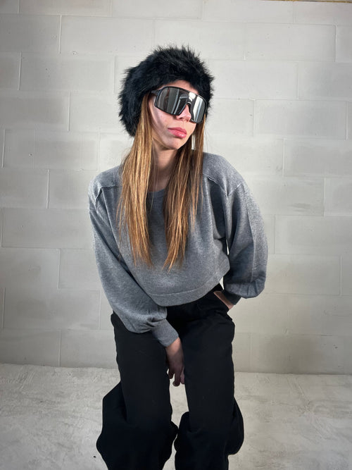 Fascia elastica in ecopelliccia nera