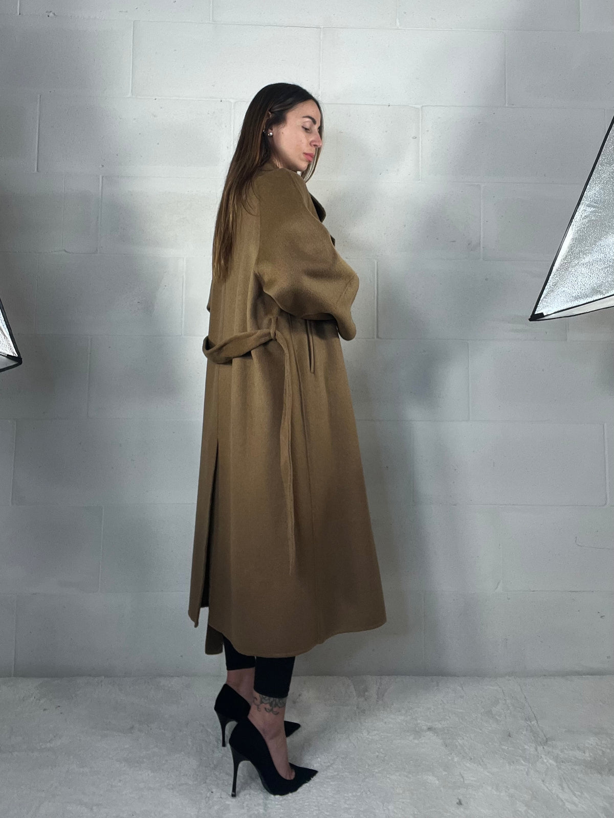 Cappotto over top quality HAND MADE 48% lana cammello