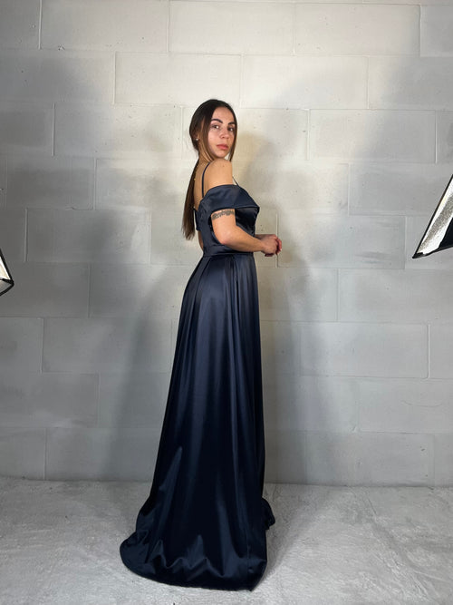 Maxi abito da cerimonia blu notte Matilda