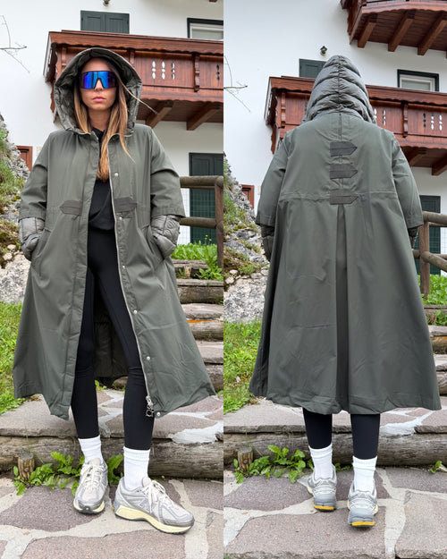 Piumino parka Alaska verde militare