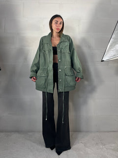 Giacca Sahariana over con coulisse