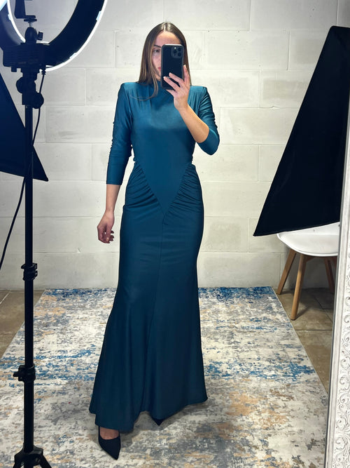 Maxi abito Icona ottanio