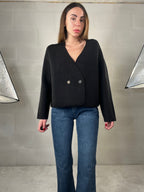 Cardigan fatto a giacca nero