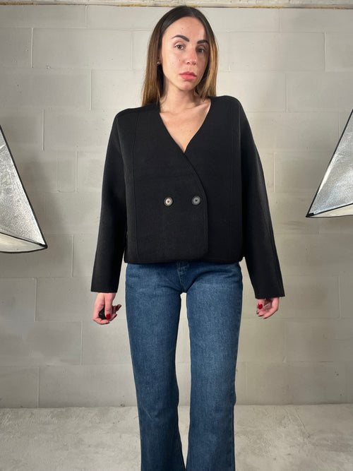 Cardigan fatto a giacca nero