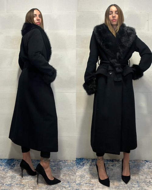 Cappotto 50% pura lana inserti in ecopelliccia estraibili