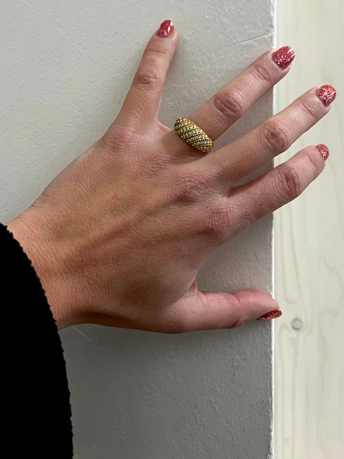 Anello Anastasia con strass dorato