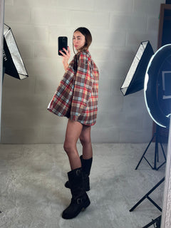 Camicione imbottito interno caldo effetto Teddy multicolore