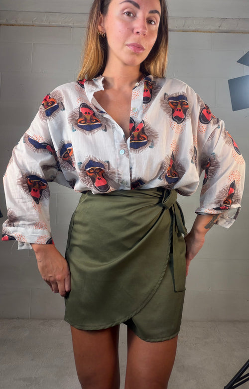 Camicia Mandrillo manica a 3/4 100% cotone