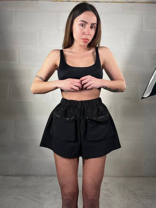 Short con coulisse in vita impermeabile