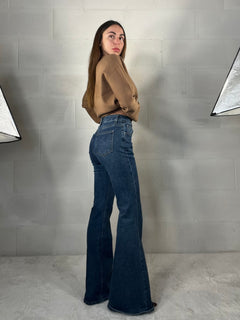 Denim elasticizzato flare